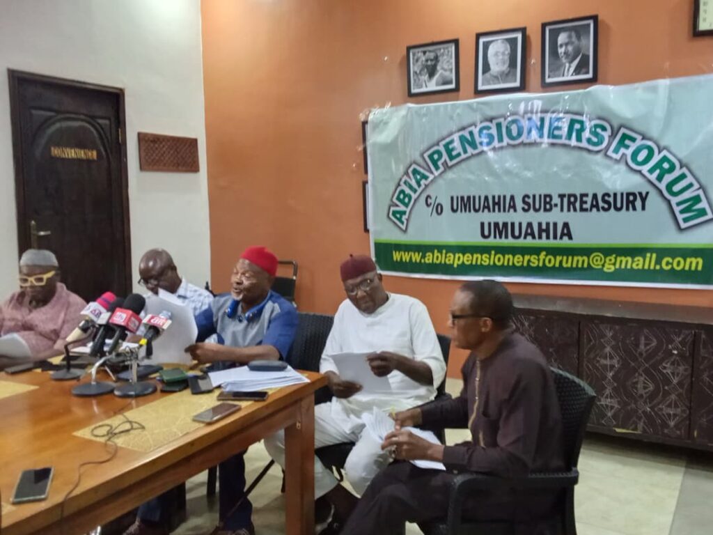 Abia Pensioners Forum Demands Quick Action on Pension Arrears, Gratuity Owed by Previous Governments, Others